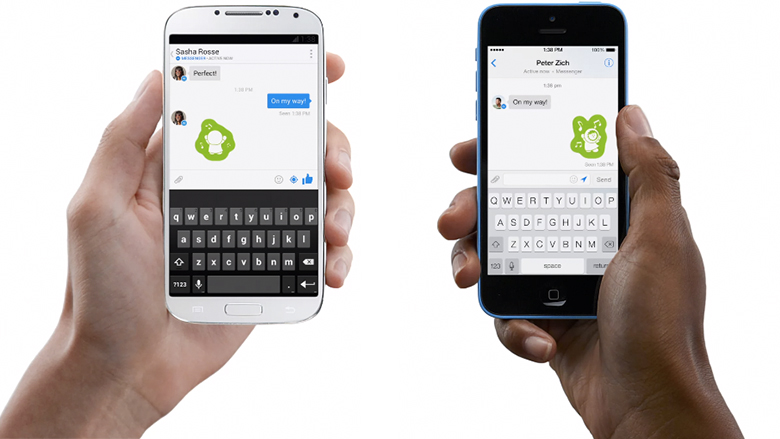 Bedeutet facebook bei grauer was messenger haken Facebook messenger