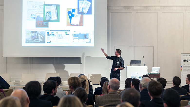 Vortragsituation am Stuttgarter Medienkongress 2014. © Clemens Hess
